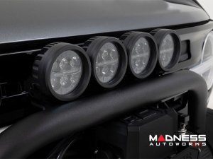 Ford Bronco Front Bumper Guard - Safari Bar - OE Modular Bumper - Rough Country - w/ 4x 3in Osram Wide Angle Lights Ford Bronco Front Bumper Guard - Safari Bar - OE Modular Bumper - Rough Country - w/ 4x 3in Osram Wide Angle Lights